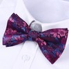 HISDERN Men's Pre-Tied Bow Ties Fuchsia Bow Tie Adjustable Tuxedo