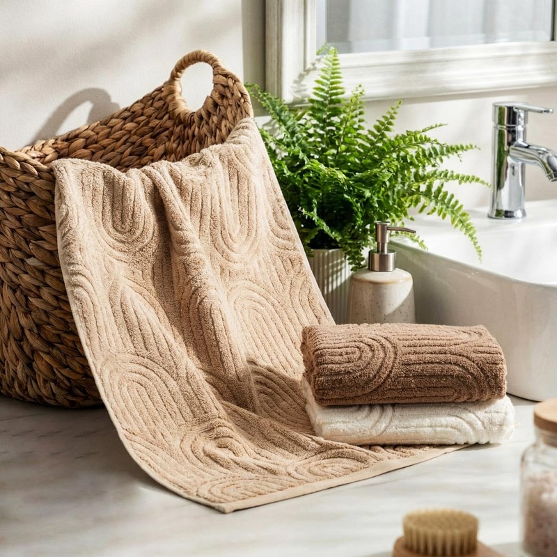 Tegeme 3 Pcs Decorative Hand Towel for Bath Boho Arch