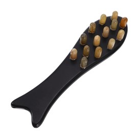 Healeved Unique Octopus Design Ox Horn Comb Scalp Massage Tool Gua Sha Comb Hair Head Care Texture Handle