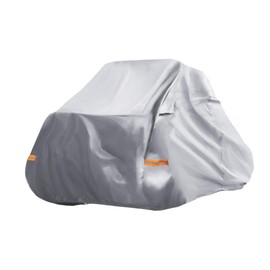 X AUTOHAUX 2 Seater UTV Cover for Honda Talon 1000r/1000x/1000xs/1000rs Sport Waterproof Side by Side Cover Fits 122.05" Lx70.87 Wx68.90 H UTV Models Full Protection 210D-PU Silver Tone