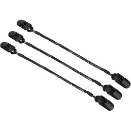 Keenso Cap Retainers 3pcs Black Cap Retainer Hat Clip para el Titular de la Ropa de Pesca y el Cable en Espiral Accesorios De Ropa Y Calzado De Pesca