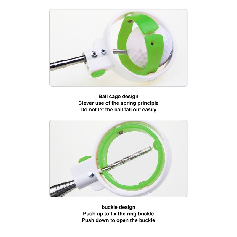 Golf Ball Retriever Telescopic Ball Picker Stainless Steel 8 Sections