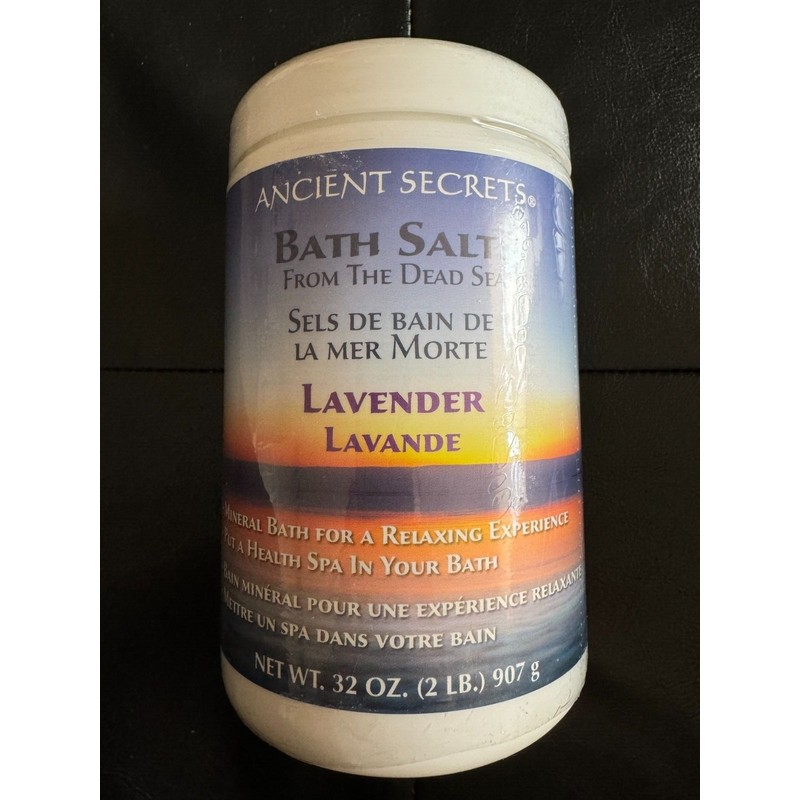 Ancient Secrets Dead Sea Mineral Baths Lavender 2 lbs Salt