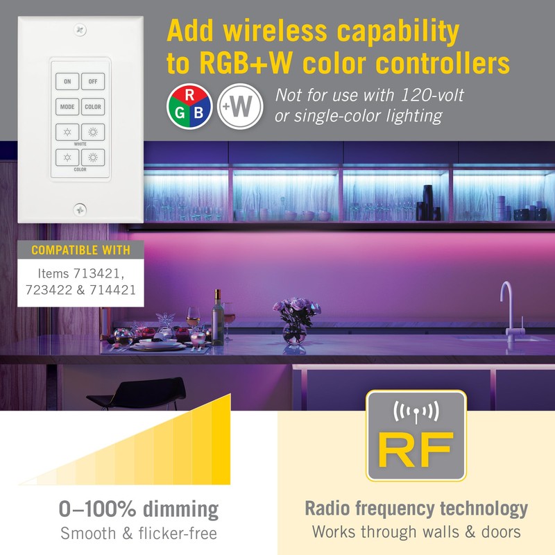 Wireless RGBW LED Dimmer Touchpad