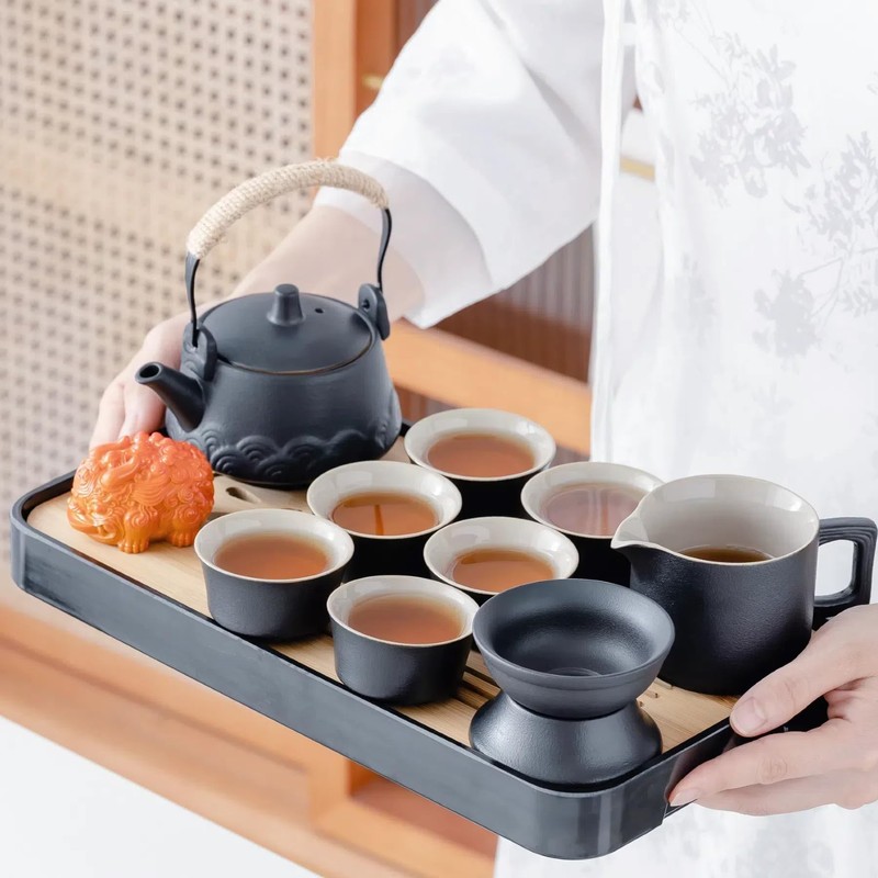ICHAG Japanese & Chinese Tea Set, Adults' Portable Gongfu Tea