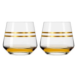 RITZENHOFF 6141009 Tumbler 400 ml - Celebration Deluxe Series Set No. 1, 2 Pieces with Real Gold - Made in Germany