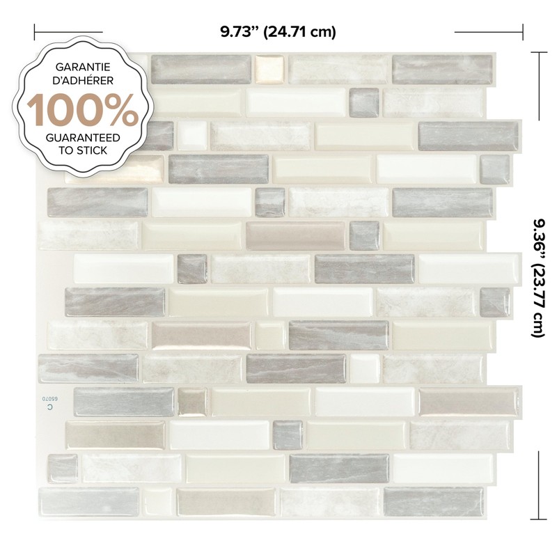SMART TILES Peel and Stick Backsplash - 5 Sheets of