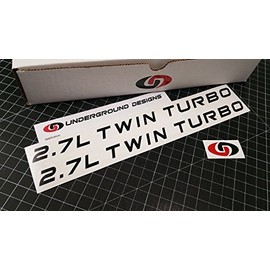 2.7L Twin Turbo Decal Ecoboost Hood Stickers Select Color: (Matte Black, 0.75" x 11.5")