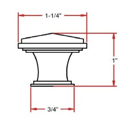 Design House 203984 Park Avenue Cabinet Knob, Oil Rubbed Bronze, Single