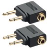 EZYUMM 2-Pack Airplane Headphone Adapter, Dual 3.5mm Male to 3.5mm