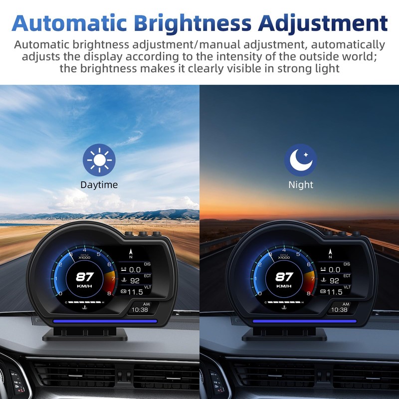 OBD2+GPS Dual Mode Smart Gauge, OBD2 GPS Head-Up Display (HUD)