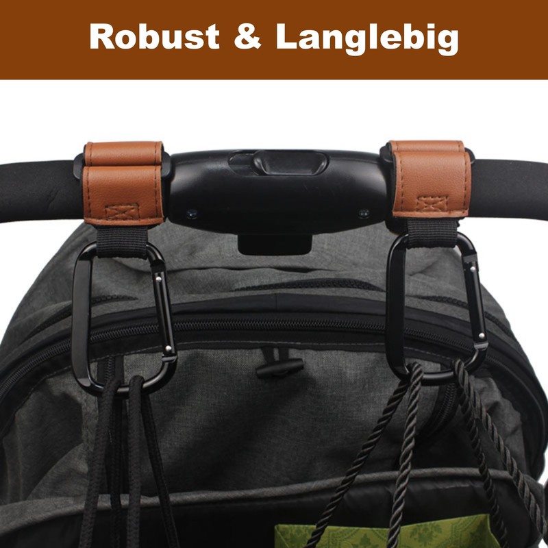 CYCLYTE Pack of 2 Pram Hooks for Changing Bag, Pram