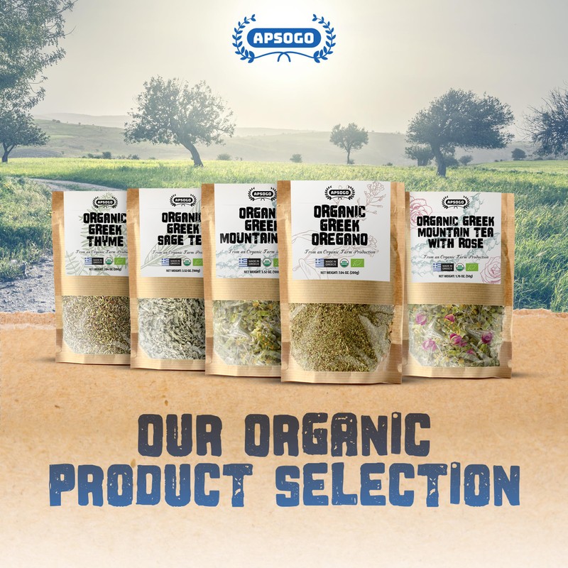 APSOGO Organic Greek Mountain Tea - Premium Quality & Excellent