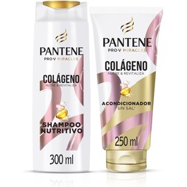 Pantene, Pack Shampoo Nutritivo 300 ml + Acondicionador 250 ml Pantene Colágeno Nutre y Revitaliza