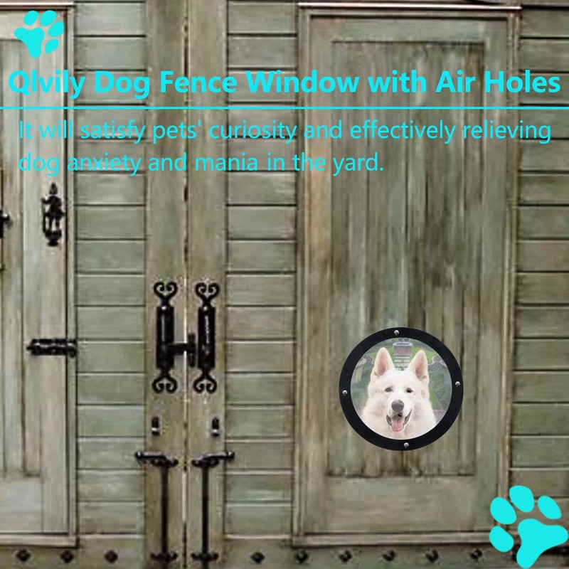 2-Pack 12.4" Acrylic Dog Fence Peek Window with Air Holes