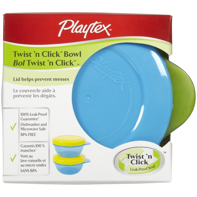 Playtex Snack Bowls with Twist N Click, 2-Count