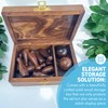 Thorness Deluxe Wooden Bowling Set with Solid Wood Storage Box