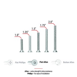 Fireball Dragon Stainless Steel Skateboard Hardware Set (Flat Allen, 1.5")