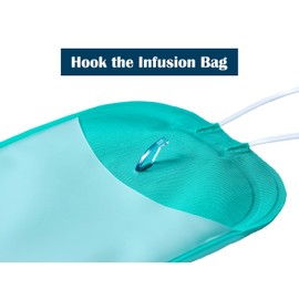 MiloZen Medical Pressure Infusion Bag, 1000ml IV Pole Sack with Pressure Test Gauge and Inflation Bulb,Green