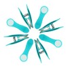 trendfinding 48 Softgrip Softtouch Clothes Pegs (Turquoise)