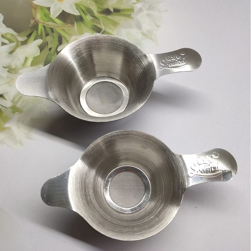 2 Pack Stainless Steel Tea Strainer Tea Funnel, Mini Fine