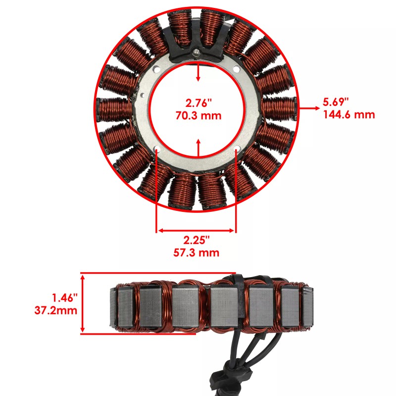 Caltric Stator For Harley Davidson Dyna Switchback FLD 2012-2016 30017-08