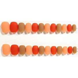 Press On Nail and Fingerless Glove Gift Set (Red Mint, Extra Short Square Press On Nails)