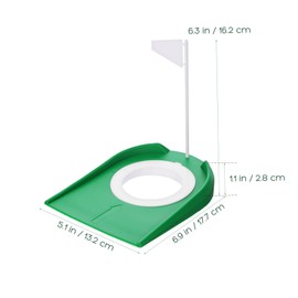 Sosoport 2pcs Portable Indoor Golf Putting Cups Lightweight Training Tools for Backyard Office Course Accuracy with Durable Golf Hole Cups Flags