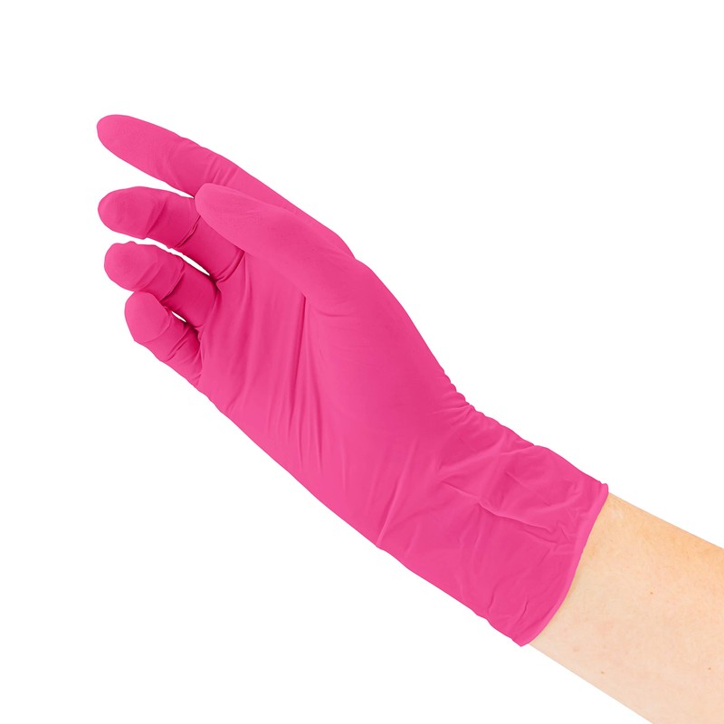 SF Nitrile Disposable Gloves S Magenta, Pack of 100/Box, Nitrile
