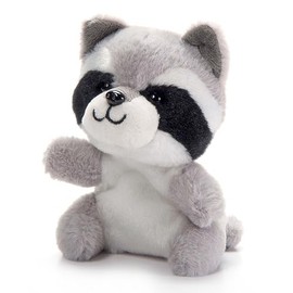 The Petting Zoo Raccoon Stuffed Animal Plushie, Gifts for Kids, Nuggetz Wildlife Stuffed Animals, Raccoon Plush Toy, 6 inches