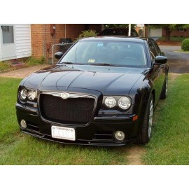 Sdeelcase Pair L&R Black Headlight Covers Bezel Eyelid Trims For 05-10 Chrysler 300C