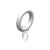 Interdeco Curtain Rings with Pleat Hooks/Wooden Rings in White for