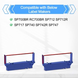 24 Pack SP700 Compatible Ink Ribbon Black and Red Replacement for Star SP-700 SP700 RC700 SP700BR RC700BR SP712 SP712R SP717 SP742R SP747 SP740 Printer Ribbon (Black/Red 24-Pack)
