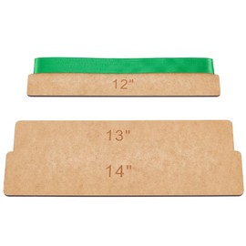 BENECREAT 2Pcs Ribbon Measuring Board 10" 12" 13" 14" Ribbon Tail Board Craft Board MDF Wooden Measuring Board for Craft Supplies Wreath Supplies