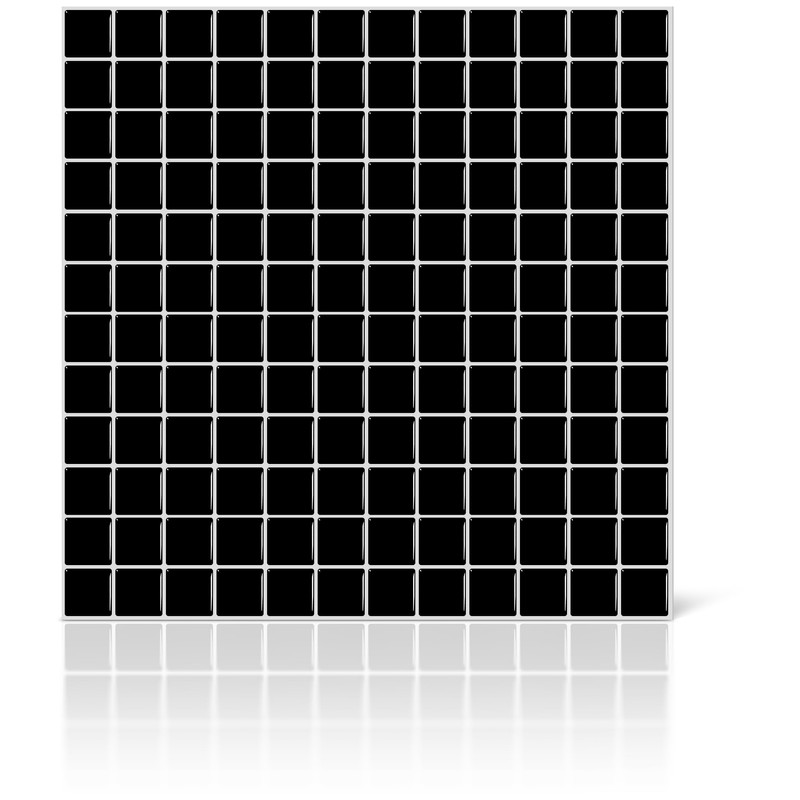 VViViD 11 Sheets Peel and Stick Faux Ceramic Black Gloss