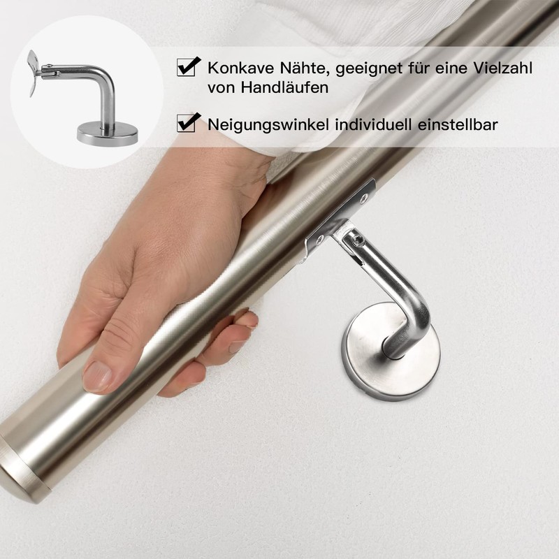 Sonnewelt Pack of 5 Stainless Steel Handrail Support Handrail Holder
