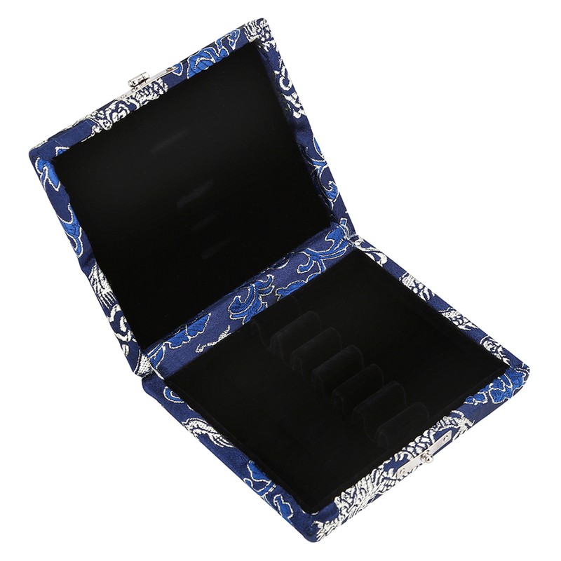 Wooden Silk Cloth Cover Reed Case Holder Storage Box for