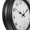 JoFomp Large Waterproof Outdoor Clock with Thermometer Combo - 12