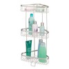 mDesign Metal 3-Tier Bathroom Corner Shower Shelf - Free Standing