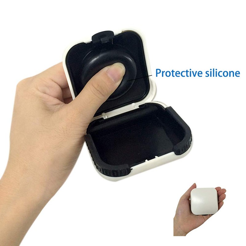 Phirunty Hearing Aid Case Hard Small Splashproof 2.16"*2.04"*0.39" Cushioned Interior