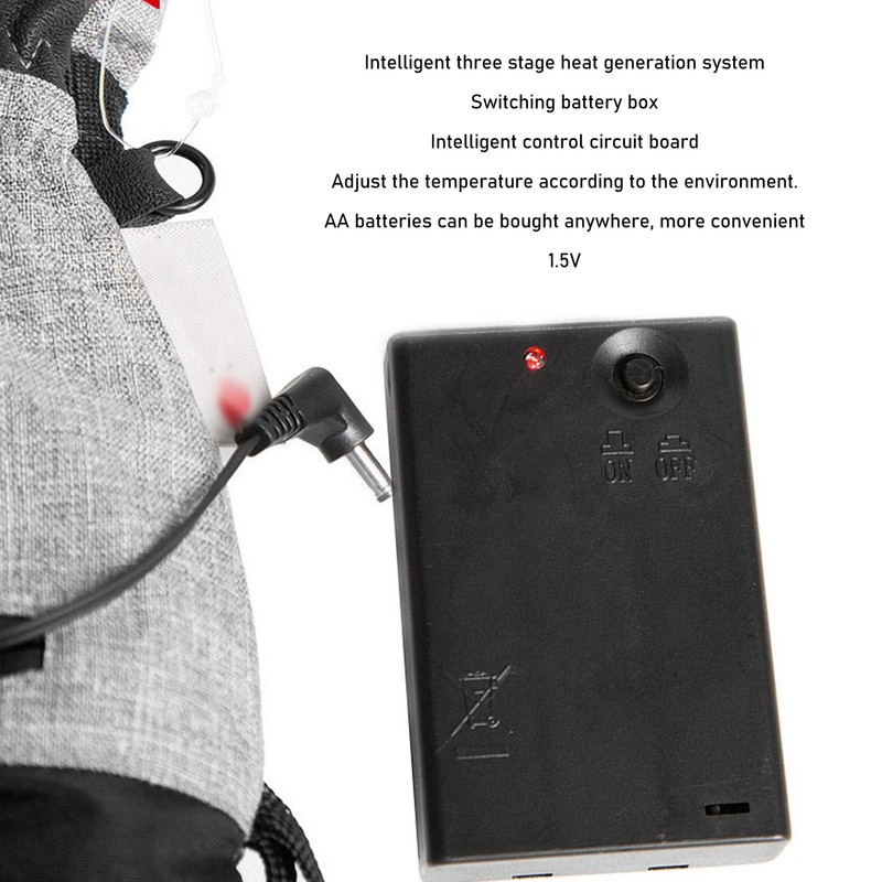 1 Pair Heated Gloves Battery Powered Waterproof Winter Heating Gloves