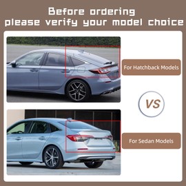 sosega Roof Spoiler for Honda Civic Hatchback 2022 2023 2024 2025 Carbon Fiber Print Rear Window Lip Spoiler Wing (Will Not Fit Sedan)