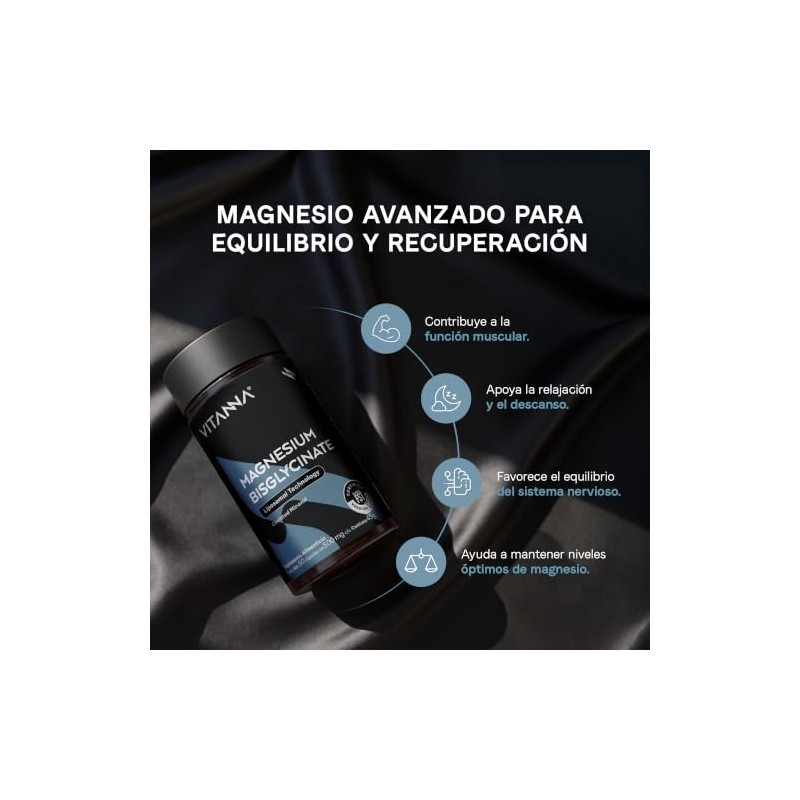 Bisglicinato Magnesio Liposomal 500 Alta Absorción Certificado Fst Descanso Relajación