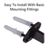 2Pcs Floor Guide, Black Adjustable Plastic Sliding Door Guide Bottom