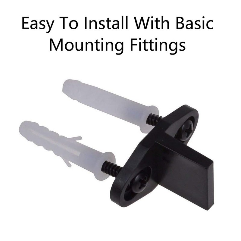 2Pcs Floor Guide, Black Adjustable Plastic Sliding Door Guide Bottom