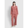 JAJU [JAJU/자주] 여 플란넬 파자마 세트_다크레드 [JAJU] Women's Flannel Pajama