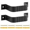 Mzcvriru Gutter Downspout Straps - 2x3, Black (2 Pack) with