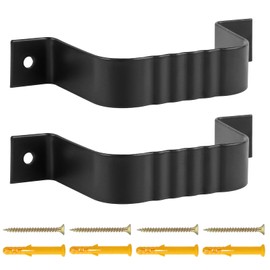 Mzcvriru Gutter Downspout Straps - 2x3, Black (2 Pack) with Brackets