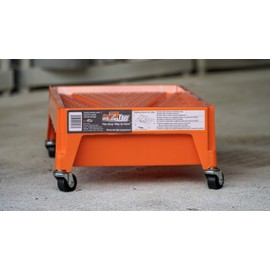 Orange; Paint Tray On Wheels, Roll A Tray