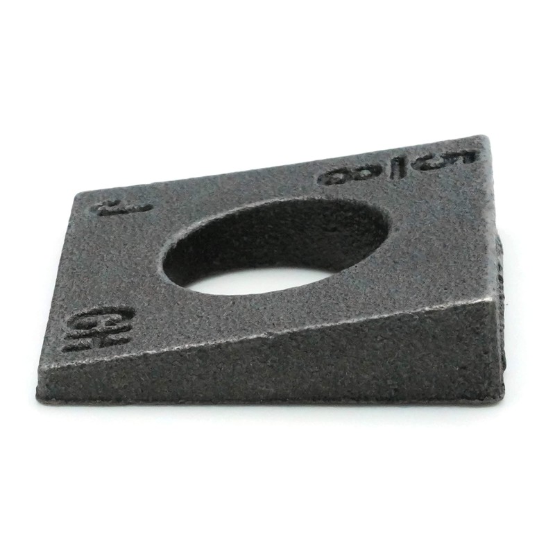 Beveled Square Washers in Plain Malleable Iron - 3/8" -